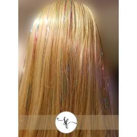 40 Hair Tinsel 210 Strands Seven Colors (Purple, Rainbow, Hot Pink, Gold, White Gold, Blue & Sparkling Silver) 40 Hair Tinsel 210 Strands Seven Colors (Purple, Rainbow, Hot Pink, Gold, White Gold, Blue & Sparkling Silver)