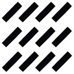 Kenz Laurenz Soft and Stretchy Elastic Cotton Headbands, Pack of 12, Black