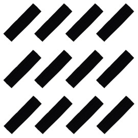 Kenz Laurenz Soft and Stretchy Elastic Cotton Headbands, Pack of 12, Black