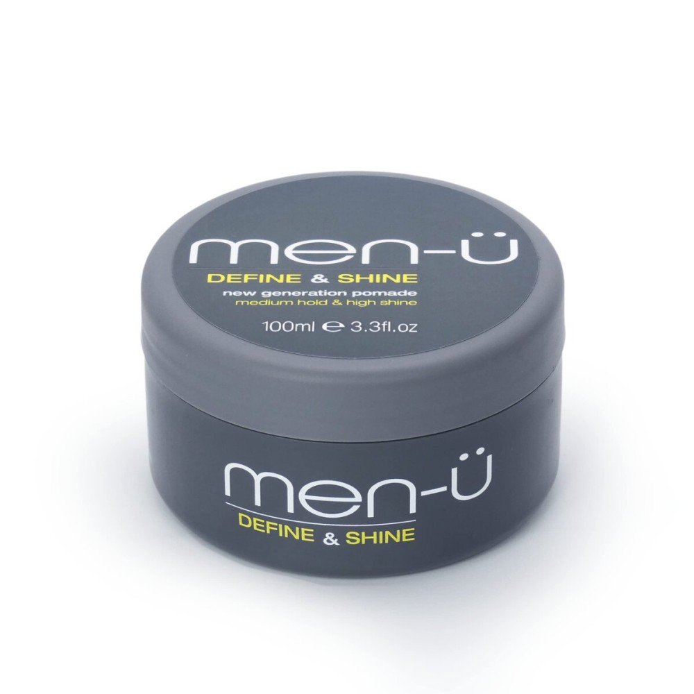 men- DEFINE & SHINE 100ml - Hair pomade for men, medium hold and high shine. Helps tone down grey hair - Mens hair products, 100ml 3.3fl oz styling puck