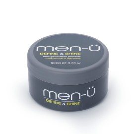 men- DEFINE & SHINE 100ml - Hair pomade for men, medium hold and high shine. Helps tone down grey hair - Mens hair products, 100ml 3.3fl oz styling puck