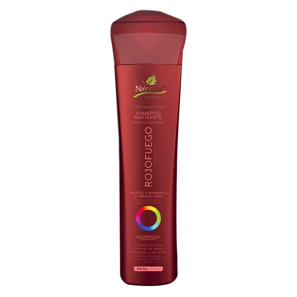 naissant Deep Red Hair Toning Shampoo| Color Depositing | Refresh & Neutralize Brassy Tones | Paraben, Ammonia & Sulfate Free | Pro-Vitamin B5, Olive Oil & Honey (Rojo Fuego) 10.1 Fl Oz