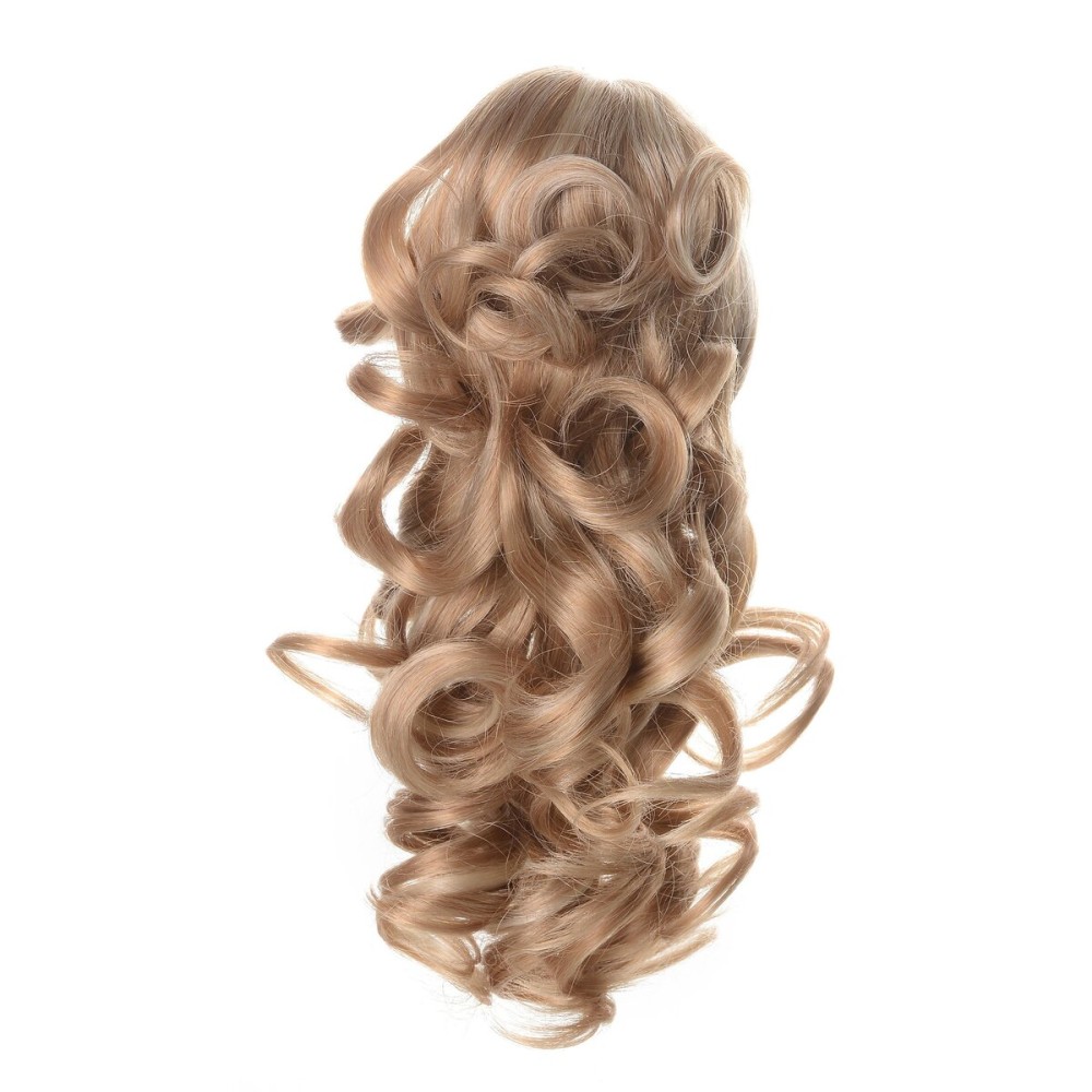 Onedor 12 Synthetic Fiber Natural Textured Curly Ponytail Clip In/On Hair Extension Hairpiece (24H613)