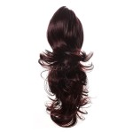 Onedor 15 Synthetic Fiber Curly Ponytail Hair Extension hairpiece with Clip-in Jaw Clips, Dual-Use Hair Extensions (33A)