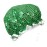 Wrapables Trendy Satin Shower Cap, Green Glitter