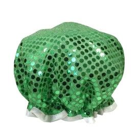 Wrapables Trendy Satin Shower Cap, Green Glitter Wrapables Trendy Satin Shower Cap, Green Glitter