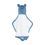 Little Giraffe Luxe Baby Towel with Ears, 24 x 41, Cornflower