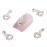 enForten 10 pcs Fashion Nail Charms Silver Dangle Sweet Love Heart 3d Crystal Rhinestone Nail Art Tips Slice Decoration for Women Girls Ladies