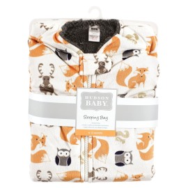 Hudson Baby Unisex Baby Mink with Sherpa Inner Sleeping Bag, Sack, Blanket, Boy Forest, 18-24 Months