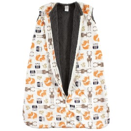 Hudson Baby Unisex Baby Mink with Sherpa Inner Sleeping Bag, Sack, Blanket, Boy Forest, 18-24 Months