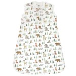 Hudson Baby Unisex Baby Premium Quilted Sleeveless Sleeping Bag and Wearable Blanket, Forest Animals, 6-12 Months