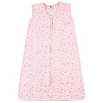 Hudson Baby Unisex Baby Cotton Sleeveless Wearable Sleeping Bag, Sack, Blanket, Silver Pink Star, 18-24 Months
