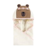 Hudson Baby Unisex Baby Cotton Animal Face Hooded Towel, Boho Bear, One Size