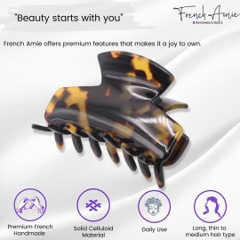 French Amie Chic Tokyo Handmade Medium 2.25 Inch Celluloid Jaw Hair Claw Clip