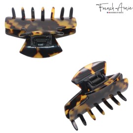 French Amie Chic Tokyo Handmade Medium 2.25 Inch Celluloid Jaw Hair Claw Clip