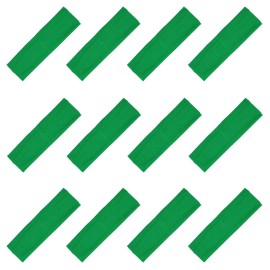 Kenz Laurenz Soft and Stretchy Elastic Cotton Headbands, Pack of 12, Green