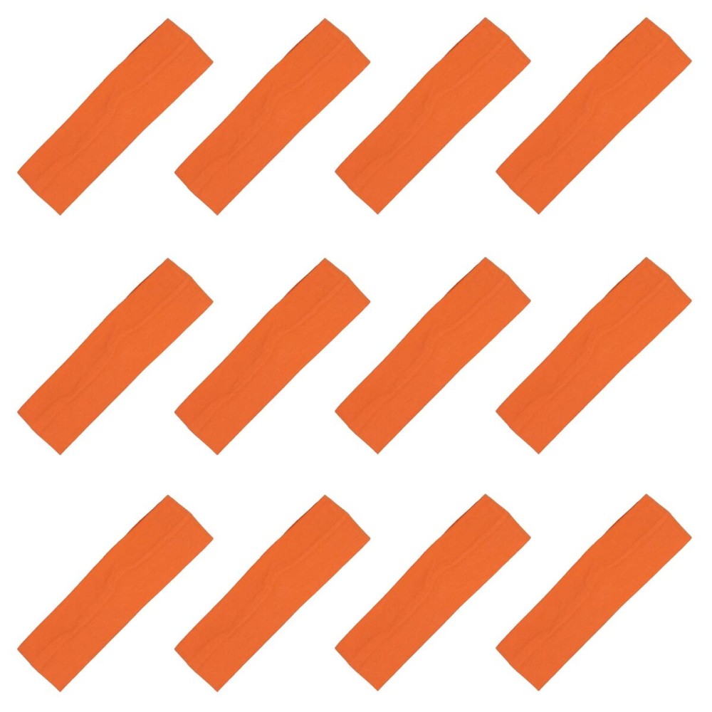 Kenz Laurenz Soft and Stretchy Elastic Cotton Headbands, Pack of 12, Orange Kenz Laurenz Soft and Stretchy Elastic Cotton Headbands, Pack of 12, Orange