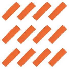 Kenz Laurenz Soft and Stretchy Elastic Cotton Headbands, Pack of 12, Orange