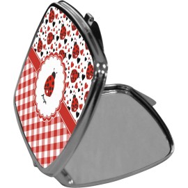 RNK Shops Personalized Ladybugs & Gingham Compact Makeup Mirror