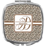 RNK Shops Personalized Leopard Print Compact Makeup Mirror