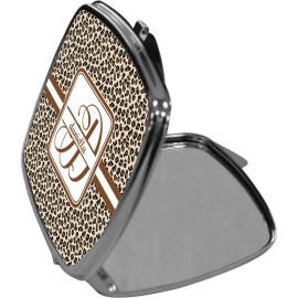 RNK Shops Personalized Leopard Print Compact Makeup Mirror