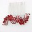 Faship Red Crystal Hair Comb
