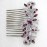 Faship Purple Crystal Floral Hair Comb