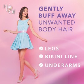 Hair Off Hair Remover Mitten - All-Natural, Painless & Chemical Free - Full Body Hair Removal - Slows & Lessens Regrowth - Exfoliates Skin (3 Mittens Per Box)