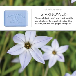 Pre de Provence Artisanal Soap Bar, Natural French Skincare, Enriched with Organic Shea Butter, Quad Milled for Rich, Smooth & Moisturizing Lather, Starflower, 5.3 Ounce Pre de Provence Artisanal Soap Bar, Natural French Skincare, Enriched with Organic Shea Butter, Quad Milled for Rich, Smooth & Moisturizing Lather, Starflower, 5.3 Ounce