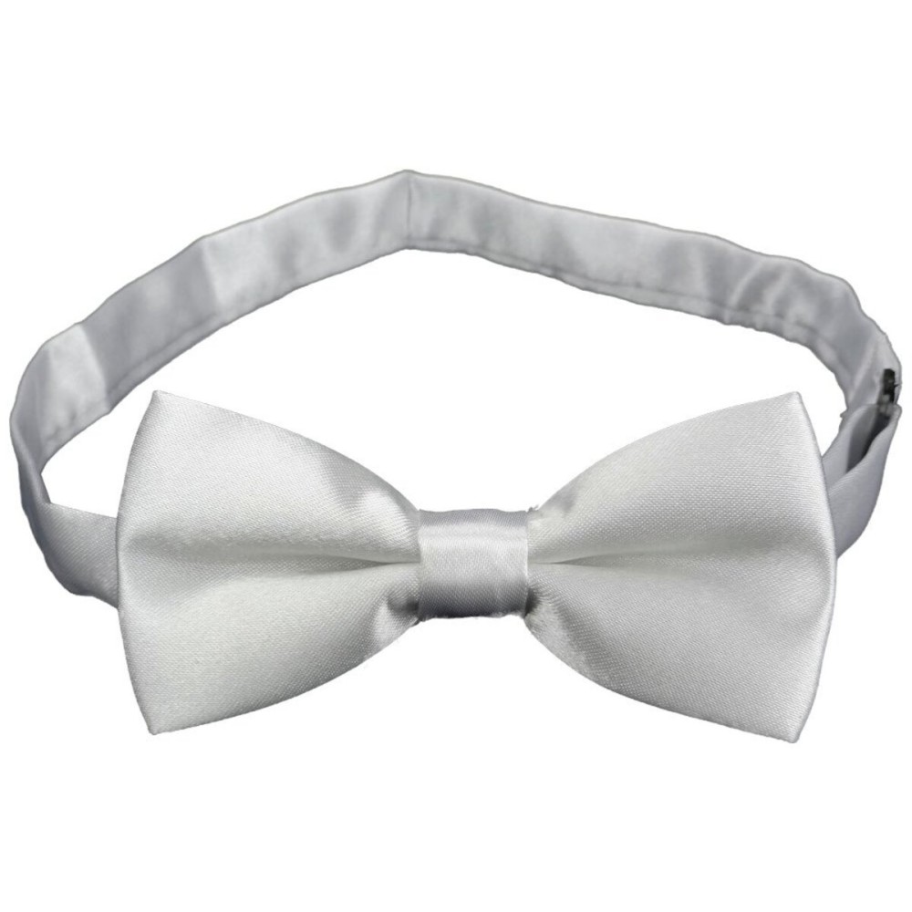 Subtle Addition Little Boys Bow Tie, Toddlers to Kids (One Size, White)