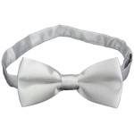 Subtle Addition Little Boys Bow Tie, Toddlers to Kids (One Size, White)
