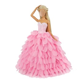 BARWA Princess Evening Party Clothes Wears Dress with Hat Outfit Set for 11.5 inch Doll