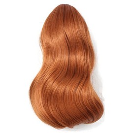 Onedor 15 Synthetic Fiber Curly Ponytail Hair Extension hairpiece with Clip-in Jaw Clips, Dual-Use Hair Extensions (130A-Fox Red)