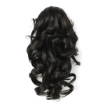 Onedor 12 Synthetic Fiber Natural Textured Curly Ponytail Clip In/On Hair Extension Hairpiece (2 - Darkest Brown)