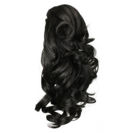 Onedor 12 Synthetic Fiber Natural Textured Curly Ponytail Clip In/On Hair Extension Hairpiece (2 - Darkest Brown) Onedor 12 Synthetic Fiber Natural Textured Curly Ponytail Clip In/On Hair Extension Hairpiece (2 - Darkest Brown)