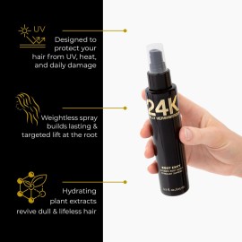 Sally Hershberger Root Envy Ultimate Root Boost - Volumizing, Heat-Protecting Spray for Medium to Fine Hair with 24K Gold Elixir Formula - 125 ml