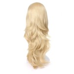 Onedor 22 Semi Curly Hair Women Ladies 3/4 Half Wig Premium Japanese Synthetic fibers Wigs with Secured Mesh Head Cap (613)