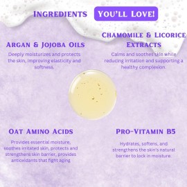 Natural Escapes Lavender & Jojoba Soothing Body Wash | Calming Sulfate-Free Shower Gel for Soft, Hydrated & Healthy Skin | Moisturizing & Gentle for Normal & Sensitive Skin | 16 oz