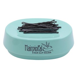 HairpinPal Magnetic Bobby Pin Holder - Easy Hair Clip and Pin Collector - Manage Hair Clips - Keeps Rooms Tidy - Sea Foam Teal - Made in the USA