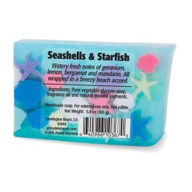 Primal Elements Sliced Soap Bar, Handmade Natural Glycerin Rich Formula, Seashells & Starfish, 5.8 Oz Primal Elements Sliced Soap Bar, Handmade Natural Glycerin Rich Formula, Seashells & Starfish, 5.8 Oz