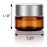 (6 pack) 5 ml 1/6 oz Amber Glass Balm Jars with Silver Matte Smooth Lids