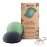 AMAKI SKINCARE Konjac Sponge Facial Cleanser with Added Green Tea and Activated Bamboo Charcoal-Sensitive to Oily and Acne Prone Skin Gentle Face Scrub, Face Sponges for Cleansing and Exfoliating