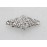 Faship Clear Rhinestone Crystal Floral Double Hearts Hair Barrette Clip