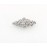 Faship Clear Rhinestone Crystal Floral Double Hearts Hair Barrette Clip