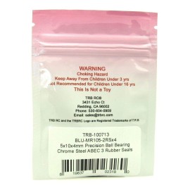 TRB RC 5x10x4mm Ball Bearings ABEC 3 Rubber Seals (4) MR105-2RS-BU