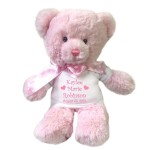 Mandy\'s Moon Personalized Gifts Pink Bear 12 Inch Personalized Teddy Bear for Baby Girl