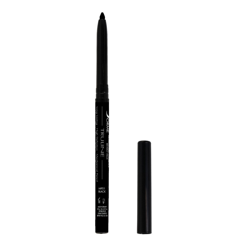 Sorme Cosmetics Truline Mechanical Eyeliner Pencil in Black (0.1oz) | Waterproof and Smudgeproof Black Gel Eyeliner for Women and Men | Enriched with Vitamins C and E to Nourish Skin Sorme Cosmetics Truline Mechanical Eyeliner Pencil in Black (0.1oz) | Waterproof and Smudgeproof Black Gel Eyeliner for Women and Men | Enriched with Vitamins C and E to Nourish Skin