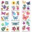 Crenstone Glitter Tattoos ~ 50 Dazzling Designs ~ Hearts, Butterflies, Flowers, and More!