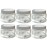 2 oz Clear Glass Thick Wall Balm Jars with White Foam Lined Smooth Lids (6 pack)