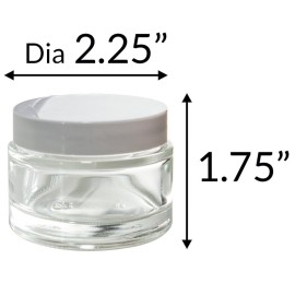 2 oz Clear Glass Thick Wall Balm Jars with White Foam Lined Smooth Lids (6 pack) 2 oz Clear Glass Thick Wall Balm Jars with White Foam Lined Smooth Lids (6 pack)